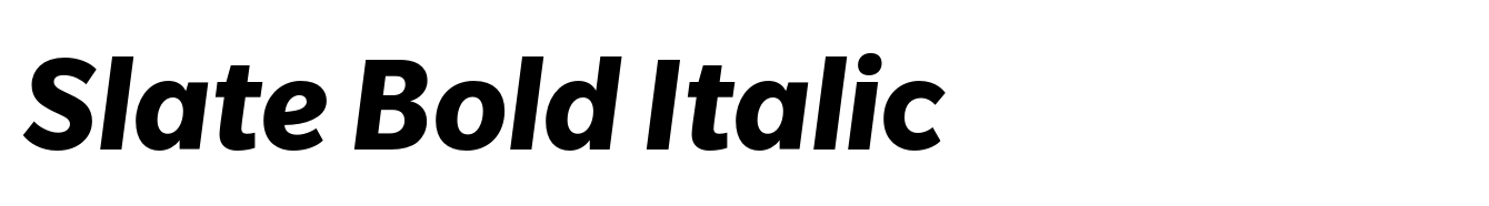 Slate Bold Italic